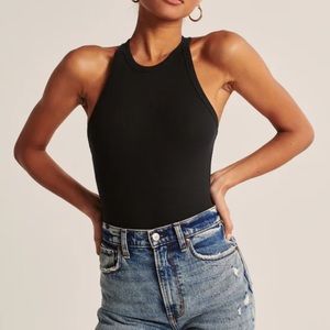 NWOT XS Abercrombie Black Bodysuit